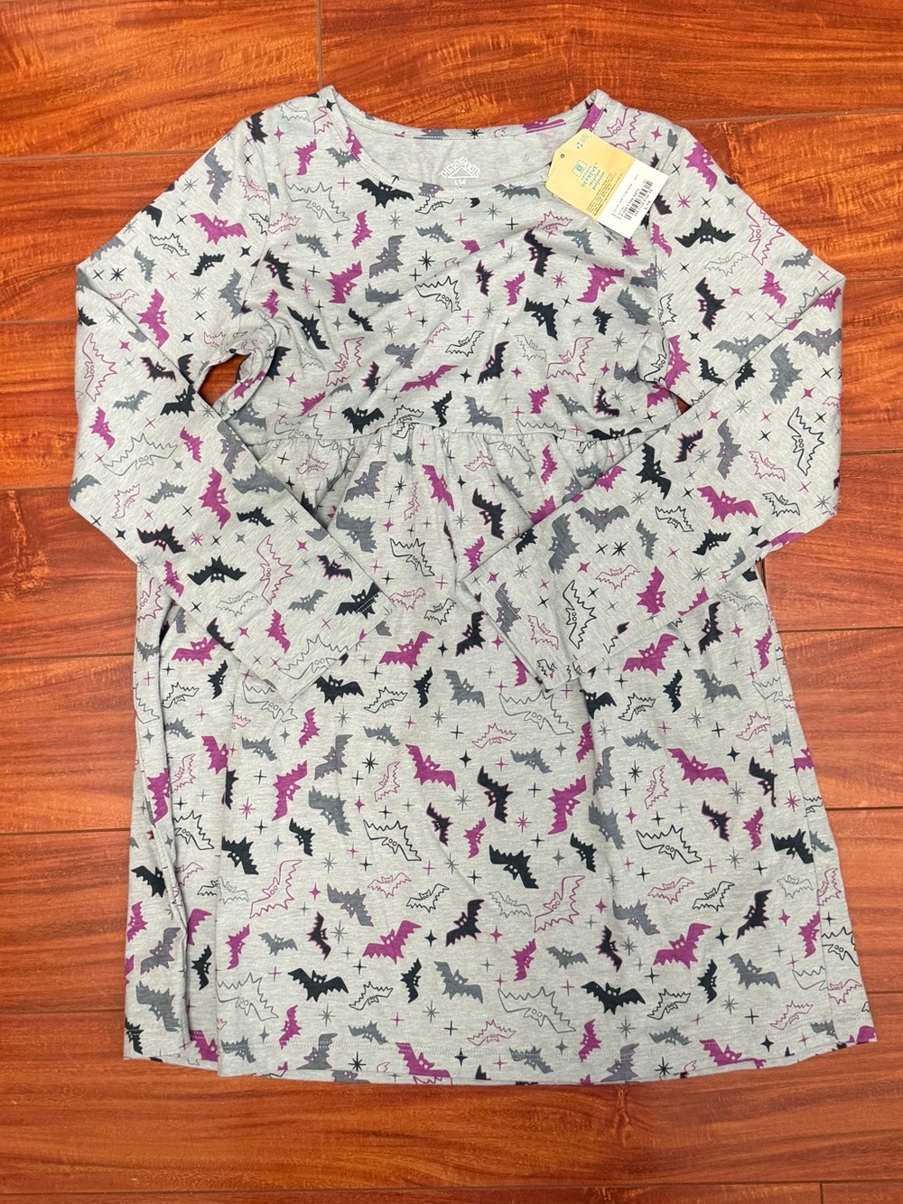 NWT Girls skater dress with purple & Black Bats